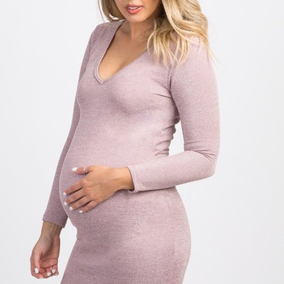 Pinkblush Dresses & Skirts - NWT Shimmery Pink Maternity Dress